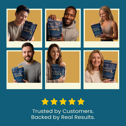 Vitavora Signature Sleep Coffee customer reviews — real members sharing 5-star results from their nightly sleep coffee ritual.